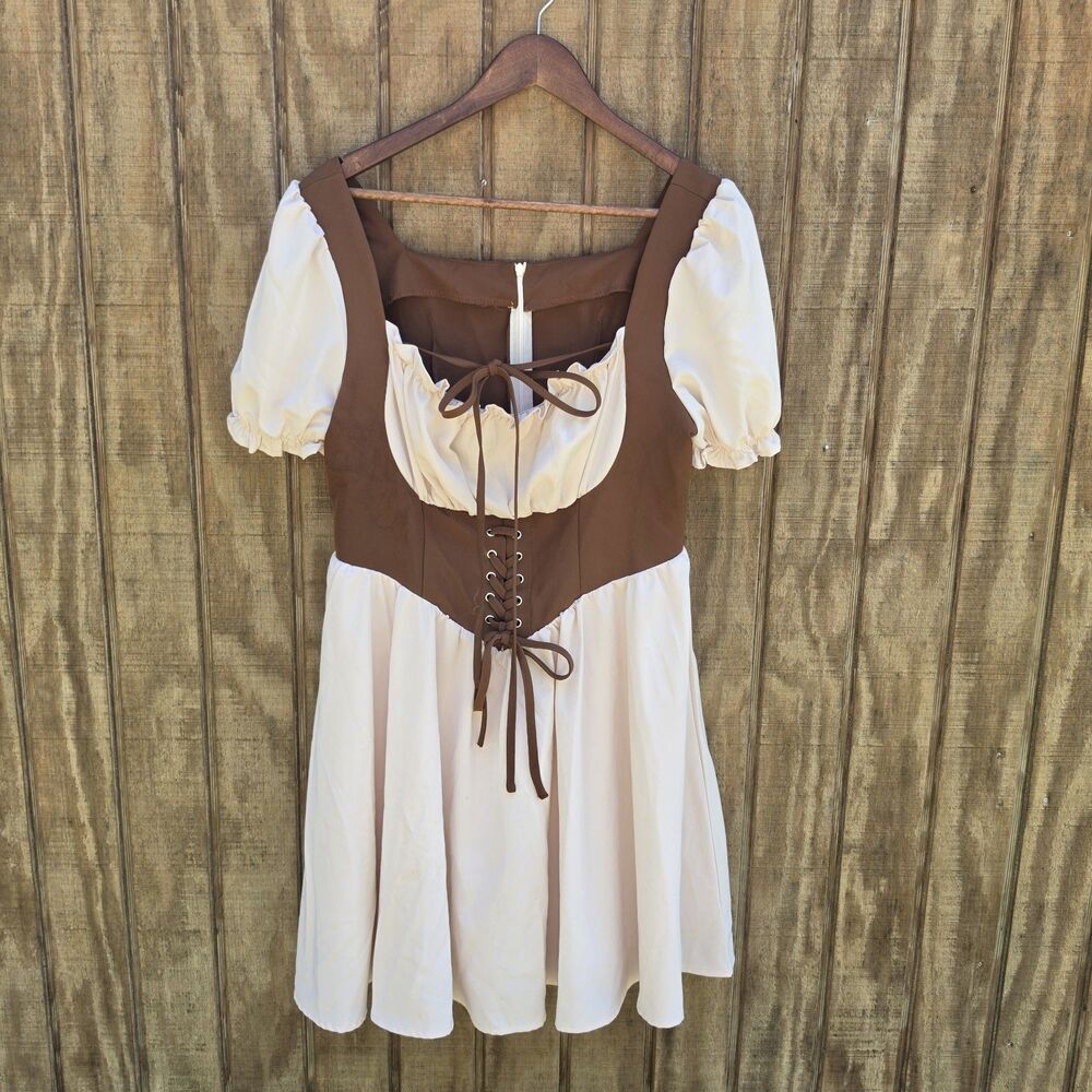 Shein Peasant Renaissance Corset Style Dress Womens Size L